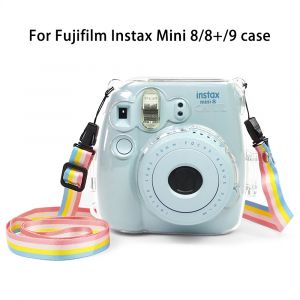 Étui Transparent pour appareil photo Fujifilm Instax Mini 8 8 + 9, housse de protection avec