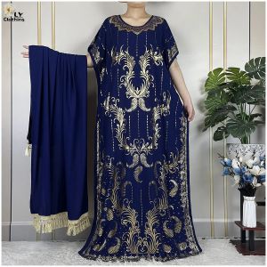Abaya-Robe en coton doux à manches courtes pour femmes, Kaftan de Dubaï, Maxi islamique, Robe