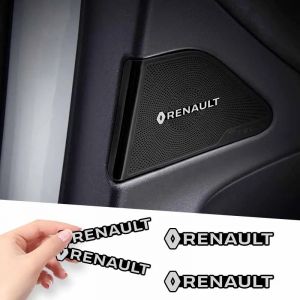 Badge de haut-parleur stéréo de voiture en aluminium 3D, autocollant emblème pour Renault Clio
