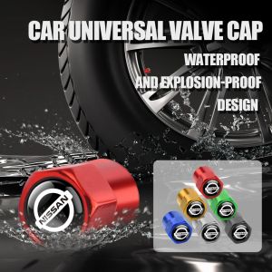 Bouchons d'air de tige de Valve de pneu de voiture en aluminium, 4 pièces, antivol et hermétique