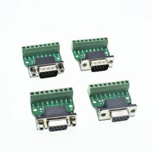Connecteurs D-Sub 9 broches sans soudure DB9 RS232 série vers Terminal femelle mâle adaptateur
