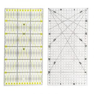 Règle de Patchwork 30x15cm avec lignes doubles colorées et de grille, outils de Quilting, règle de