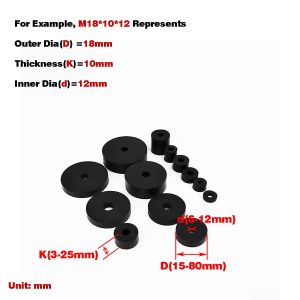 Tampon d'amortisseur circulaire en caoutchouc &agrave; haute &eacute;lasticit&eacute;/rondelle d'amortisseur de bobine de