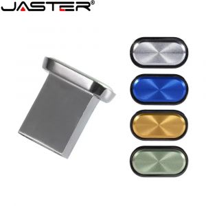JASTER clé USB haute vitesse clé USB 64GB Mini bouton en métal clé USB 32GB étanche clé USB argent