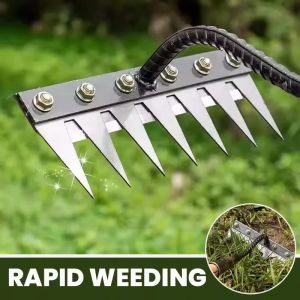 Râteau à main de jardin en acier au carbone, 5/6/7/8 dents, outil agricole, scarificateur de