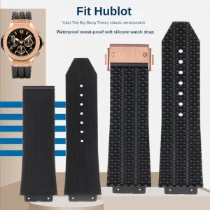 Accessoires de Sport pour hommes compatibles pour Hublot bracelet de montre en Silicone r&eacute;sistant &agrave;