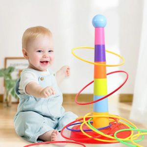 Anneau de lancer pour enfants anneau de jeu empilant jouet amusant int&eacute;rieur et ext&eacute;rieur cercle