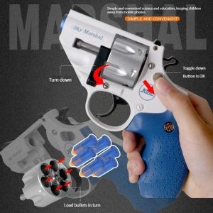 9Mm noir Revolver jouet pistolet pistolet Blaster balle molle jouet pistolet Airsoft armes de tir
