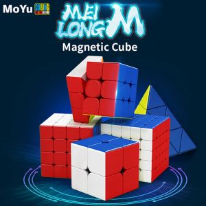 MoYu Meilong magnétique 2x2 3x3 4x4 5x5 Cube de vitesse magique Meilong 2M 3M 4M 5M Pyraminx M