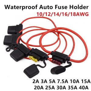 Mini porte-fusible automatique &eacute;tanche 32V, petit et moyen, 18/16/14/12/10awg et fusible &agrave; lame de