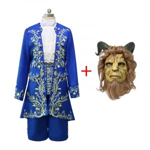 Costume de la belle et la bête pour adultes, Costume de Cosplay du Prince Adam, masque uniforme pour