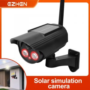 Caméra de Simulation solaire extérieure, caméra factice étanche, sécurité à domicile, fausse caméra