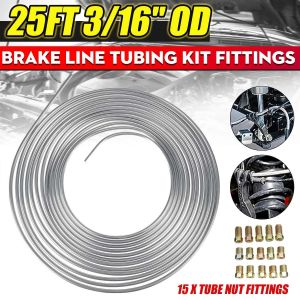 1PC 25ft rouleau Tube bobine de 3/16 "OD acier Zinc tuyau de frein tuyau ligne tuyauterie Tube