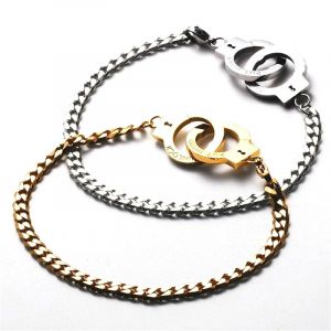 Nouveau produit Design créatif mode menottes Bracelet Style Hip-Hop hommes et femmes Rock fête
