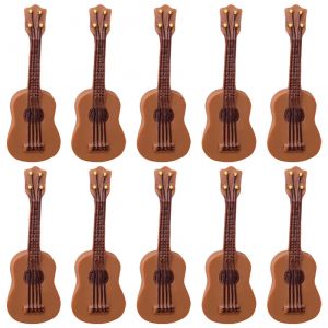 10 pièces modèle de guitare Miniature résine Simulation guitare instrument mini modèle ornements