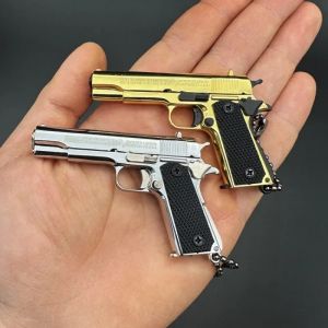 1:3 métal or M1911 Colt jouet pistolet modèle FakeGun Mini alliage porte-clés Look vraie Collection