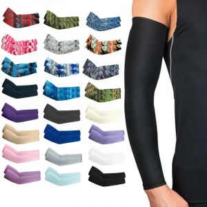 Manchons de bras de refroidissement unisexe, couvre-bras pour cyclisme, course &agrave; pied, Protection