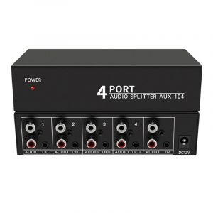 Répartiteur audio 1 entrée 4 sorties RCA L/R m.com x, répartiteur audio stéréo 1 tage, distributeur