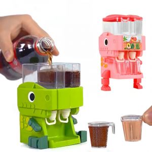 Double distributeur d'eau dinosaure pour enfants, jouet avec mignon rose bleu, eau froide/chaude,