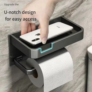 Porte-serviettes en papier toilette, distributeur de papier sans poin&ccedil;on, support mural pour le