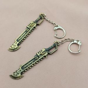 Porte-clés marteau de guerre forgé marteau de guerre 40K périphérique précision scie à chaîne épée