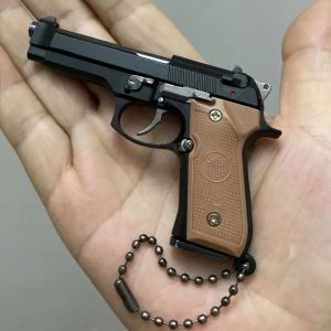 1:3 échelle alliage M92 pistolet Mini pistolet porte-clés en métal M92 pistolet porte-clés Fidget