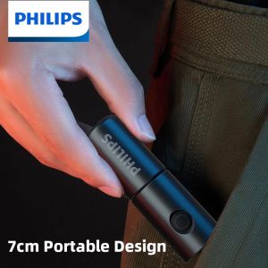 Philips Nouveau 7cm LED Rechargeable Mini Portable lampe de Poche 7 Modes D'éclairage Pour La