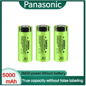 Nouveau Panasonic original 26650 20A batterie au lithium rechargeable 26650A, 3.7 V 5000 mAh adapt&eacute;