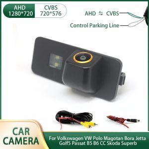 AHD NTSC lentille dorée caméra de recul de voiture pour Volkswagen VW Polo Magotan Bora Jetta Golf5