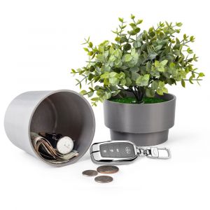 Pot de fleur en plastique caché, boîte de rangement d'argent, conteneur de sécurité séparable