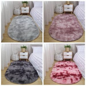 Tapis chambre ovale chevet tapis salon canapé table basse tapis de sol chambre peluche tapis non