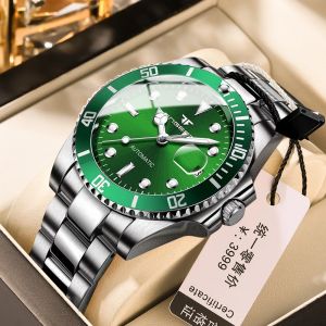 2024 FNGEEN 9001 marque de luxe hommes montre en acier Tourbillon squelette montres mécaniques