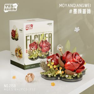 Ensemble de construction de bouquets de fleurs, blocs de construction de mini briques, fleurs