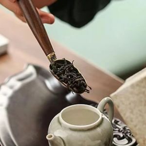 Cuill&egrave;re &agrave; th&eacute; en &eacute;b&egrave;ne, 1 pi&egrave;ce, cuill&egrave;re &agrave; th&eacute; en bois massif r&eacute;tro cr&eacute;atif, pelle &agrave; th&eacute; KongFu,