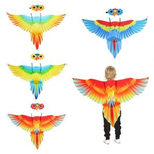 Cape et masque de Costume d'oiseau, ailes de perroquet, Cape châle pour fête, Festival, mascarade,