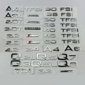 Lettres 3D chiffres embl&egrave;me pour Audi A3A4 A5 A6 A7 A8 Q2 Q3 Q5 Q7 voiture coffreLid plaque