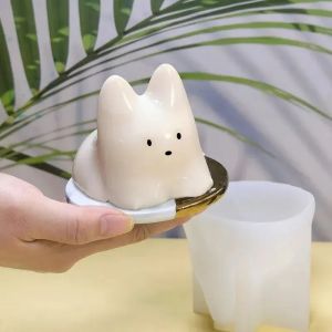 Moule en Silicone pour Pudding au lait de chat, bol à gelée d'halloween, gâteau en poudre de glace