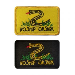 ecusson velcro "NO STEP ON SNEK" SNAKE Funny Meme Morale DulVelcros Patches Applique Hook & Loop for