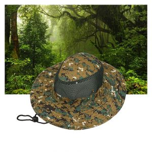 Chapeau d'extérieur camouflage numérique, chapeau de pêcheur, chapeau de pêche, pare-soleil, chapeau