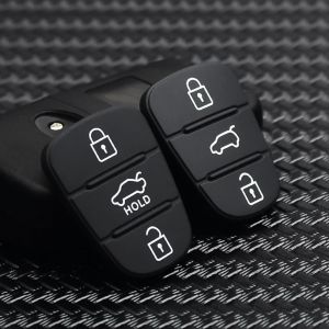 KEYYOU 3 boutons télécommande porte-clés étui en caoutchouc pour Hyundai I10 I20 I30 IX35 pour Kia