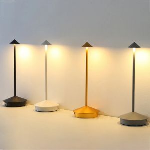Lampe LED de Table Rechargeable avec capteur tactile, lampe de bureau de nuit pour Restaurant,