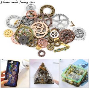 Silicone monde 50g métal engrenage horloge main bijoux remplissage UV résine époxy moule faisant des