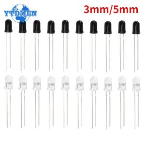 10 paires de diodes LED 3mm 5mm 940nm, &eacute;metteur infrarouge et r&eacute;cepteur IR, Diodes F3 F5 pour