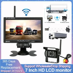 Caméra de recul avec écran de moniteur de voiture WIFI de 7 pouces, pour camion, Bus, RV, remorque,