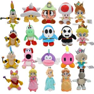 Mario Lemmy Larry Bomberman Goombella Peluche princesse pêche marguerite gars timide Yoshi Peluche