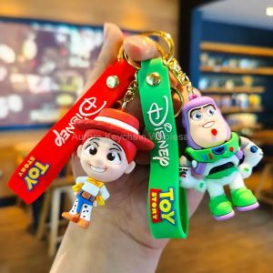 Porte-clés dessin animé Disney Mickey Mouse Minnie Toy Story, ornement kawaii, pendentif de voiture,
