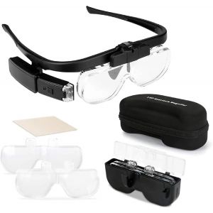 Loupes loupe 1,5x/2x/ 2,5x/3,5x/4x/4,5x, rechargeables par USB avec lumi&egrave;re LED pour la lecture