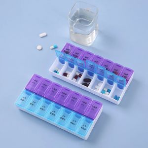 7 jours par semaine pilule organisateur matin et nuit pilule titulaire bo&icirc;te de rangement