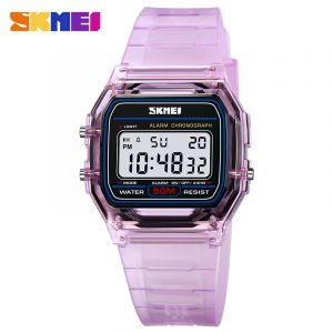 SKMEI jeune vigueur nouveau bracelet en TPU Transparent dames montre-bracelet rétro-éclairage