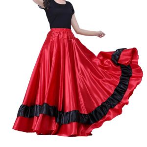 Costumes de danse flamenco espagnol pour filles, robe de danse du ventre pour enfants, jupe rouge et